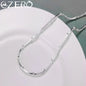 45-50cm 925 Sterling Silver Necklace Snake chain Beautiful Simple bead For Women wedding Fashion Jewelry Christmas Gifts