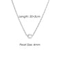 4MM Simulated-pearl Pendant Necklace for Women Dainty Stainless Steel Gold Color Necklace Women
