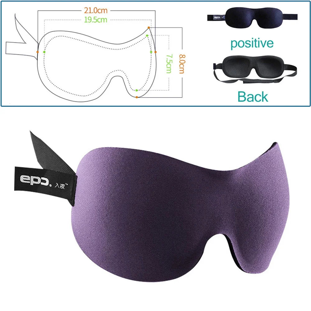 3D Breathable Sleeping Eye Mask | Light Blocking Sleep Aid for Travel and Home