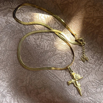 Christian Cross Necklace for Men Women | Stainless Steel Religious Pendant Jewelry