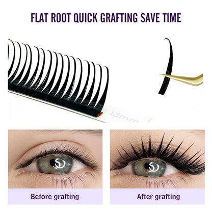 NATUHANA Wet Eyelash Extension 0.07mm | Easy Grafting Manga Wispy Lashes