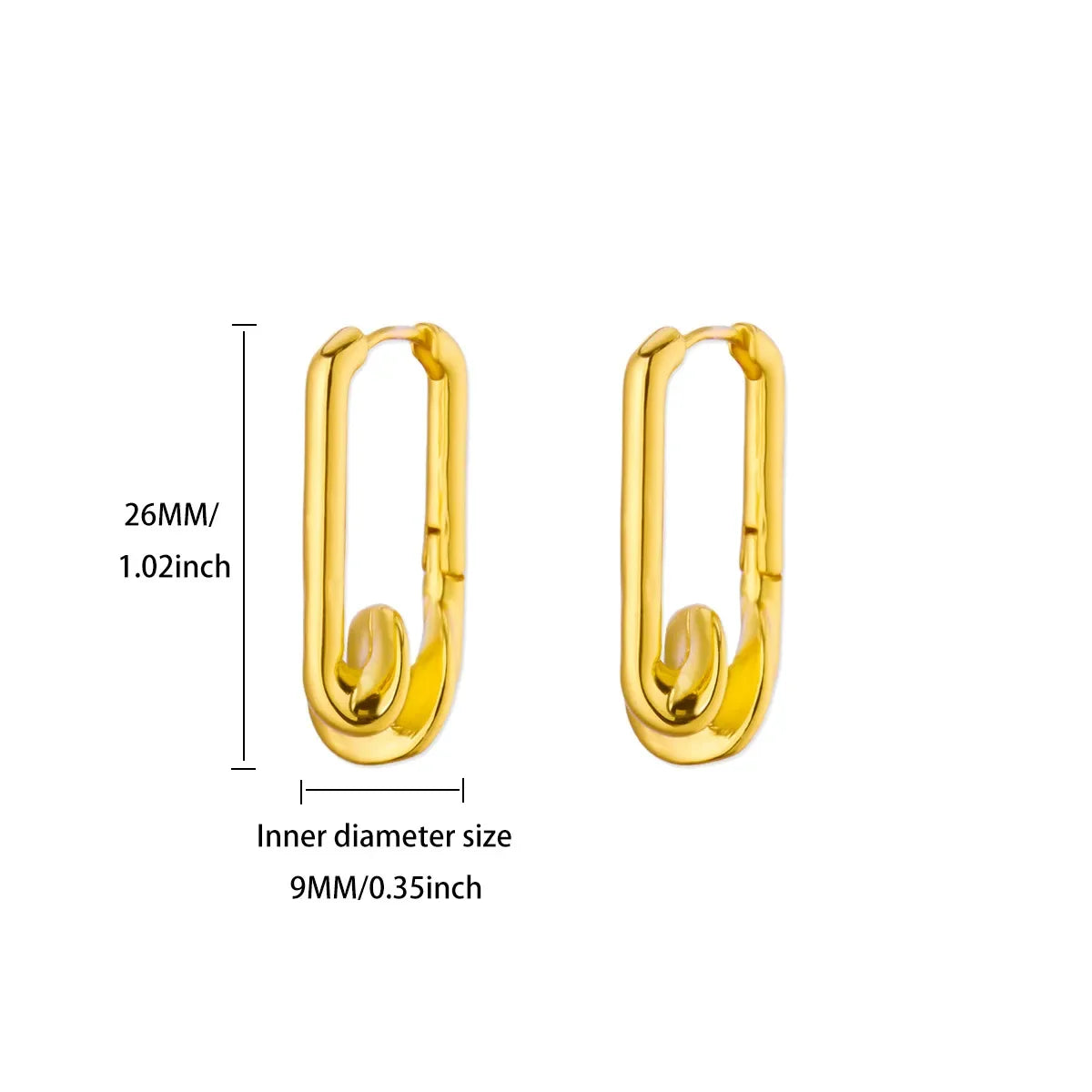 Elegant Square Earrings for Women Girls Stainless Steel Hoop Earrings Luxury Wedding Engagement Aesthetic Jewerly aretes