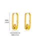 Elegant Square Earrings for Women Girls Stainless Steel Hoop Earrings Luxury Wedding Engagement Aesthetic Jewerly aretes