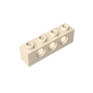 Gobricks GDS-625 Technical Brick 1x4 3-Hole | Compatible with Lego 3701