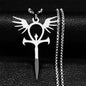 Stainless Steel Ankh Cross Pendant Necklace | Gothic Symbol of Life Jewelry