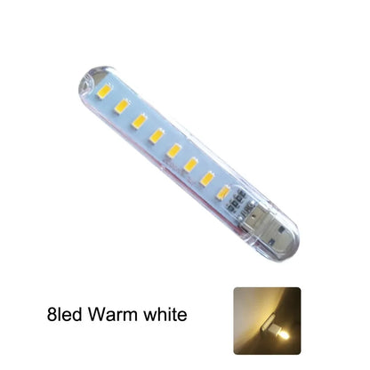 Mini USB LED Book Light | RGB Ultra Bright Reading Lamp with 3 Brightness Levels