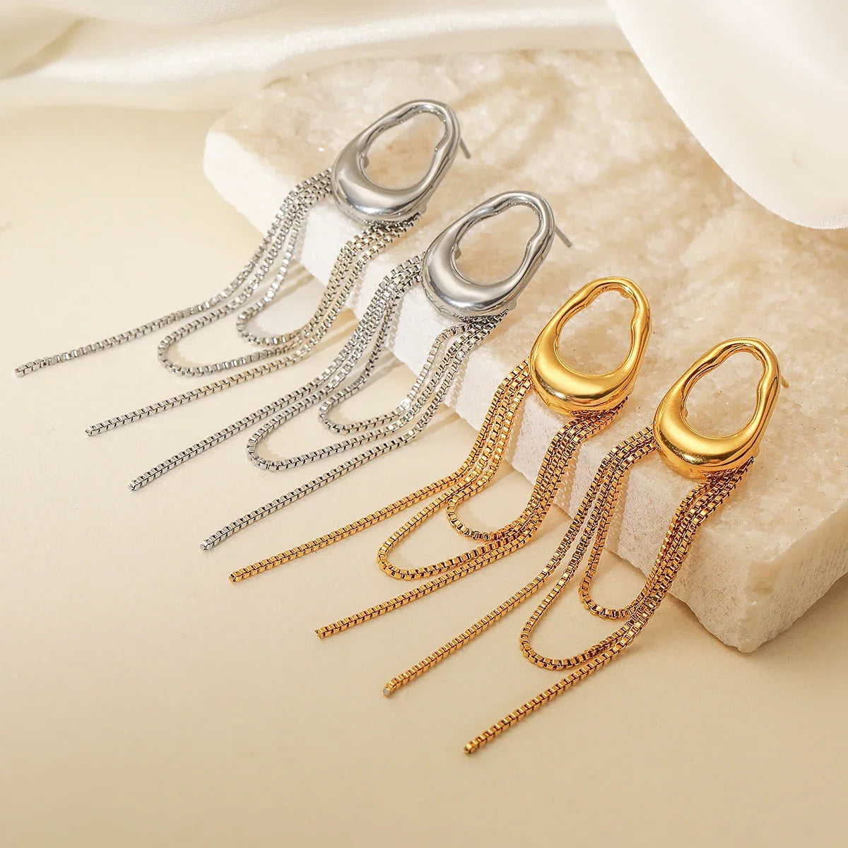 NEWBUY New Arrival INS Tassels Drop Earrings For Women Girls,High Quality Daily Jewelry Perfect For Everyday Wear