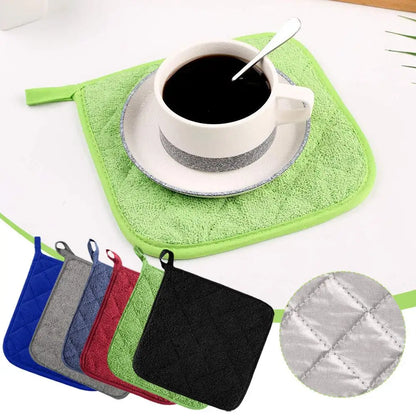 Thickened Cotton Square Placemat | Heat Resistant Table Mat for Dining Table
