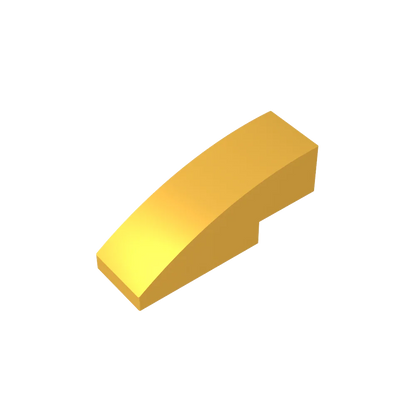 Gobricks GDS-657 Slope, Curved 3 x 1 | Compatible Building Block for Creative Construction