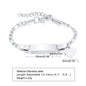 Custom Personalized Name ID Bracelet Gilrs Boy Gifts, Stainless Steel Curb Chain Link Crown Bracelet Not Allergic