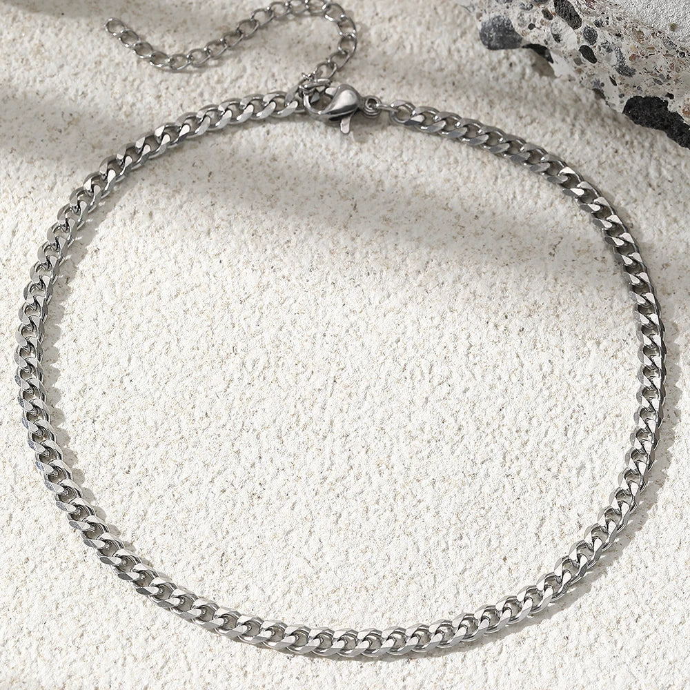 Stainless steel anklet Multiple chain thickness specifications Classic fashion anklet For Women Jewelry Creative Fashion Gifts