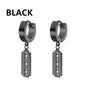 Black Cross Earrings for Men and Women | Stainless Steel Punk Stud Set