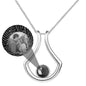 Custom Geometric Bracket Curved Projection Necklace Personalized Color Photo