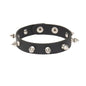 PU Leather Studded Bracelet Punk Spike Rivets Cuff Black Wristband Bracelet For Rock - themed Events