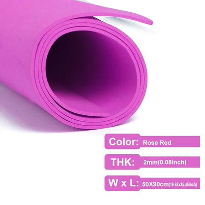 2mm Thick Multicolor EVA Foam Paper Sheet | 50x90cm DIY Craft Foam