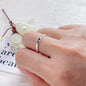 PANJBJ 925 Sterling Silver Pearl Irregular Ring | Women Shell Overlapping Hollow Sweet Design Jewelry