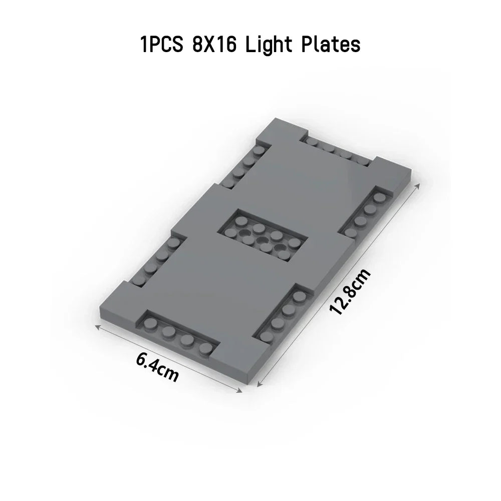 City Road Street Baseplate Building Blocks | Pedestrian Crossing Base Compatible with Major Brands