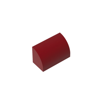 Gobricks GDS-M063 Curved Brick 1 x 2 x 1 No Studs | Compatible Building Block