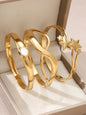 1pieces/set women's wedding jewelry party holiday Valentine's Day gift stainless steel bracelet plated with 18K gold bracelet