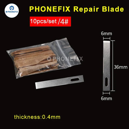 10pcs Precision Scalpel Knife Blades Set | Non-Slip Metal Engraving Craft Knives for Phone PCB DIY Repair