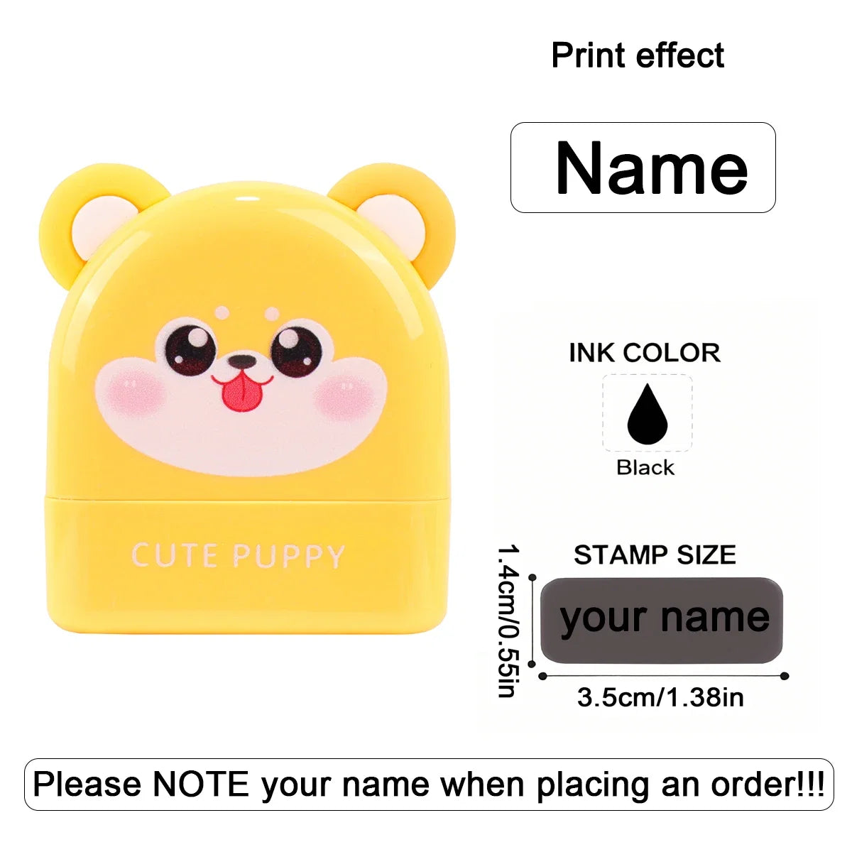Personalized Animal Name Stamp | Custom Waterproof Clothing Label for Kids