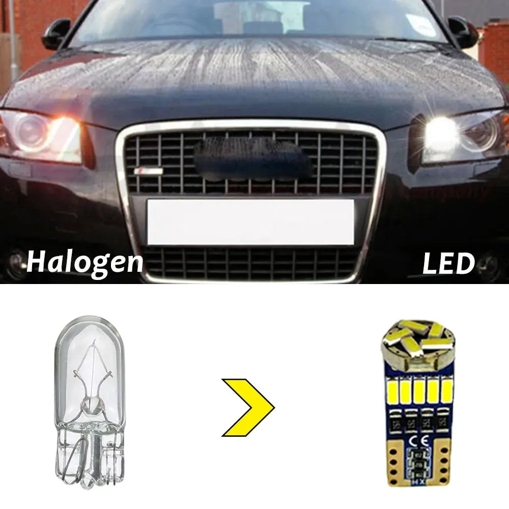 TAREWOR 2Pcs T10 W5W LED Canbus Clearance Parking Light for VW Golf Jetta Polo Passat CC