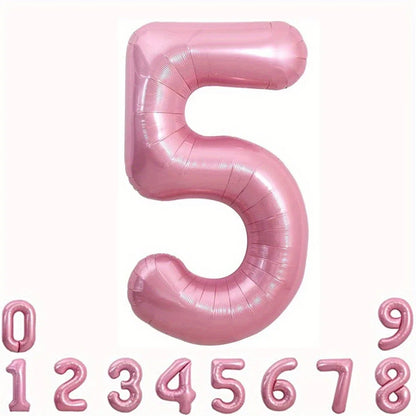 40-Inch Pink Foil Number Balloon | Birthday Party Decoration