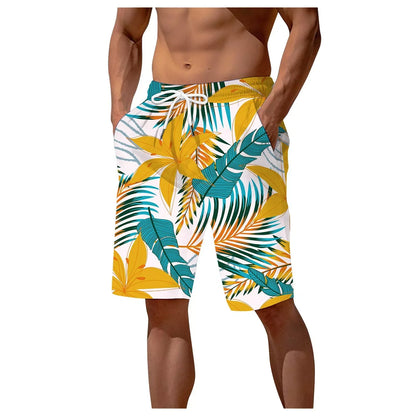 Men's Palm Tree Gradient Pattern Fashion Shorts Boys Summer Cool Hawaii 3D Printed Casual Swim Trunks Quick Dry Surfboard Shorts