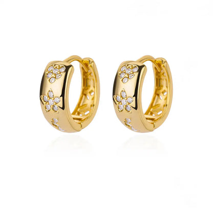 Zircon Pendientes Earring For Women Stainless Steel Hoop Piercing Earring Trending 2024 New Jewerly aretes de mujer bijoux femme