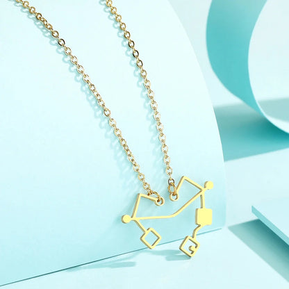 Kinitial Heart of Etheria Necklace | She-Ra Inspired Stainless Steel Pendant