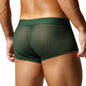 SEOBEAN New Men's translucent Boxer Brief Underwear Comfortable polyester Boxer Shorts for Men