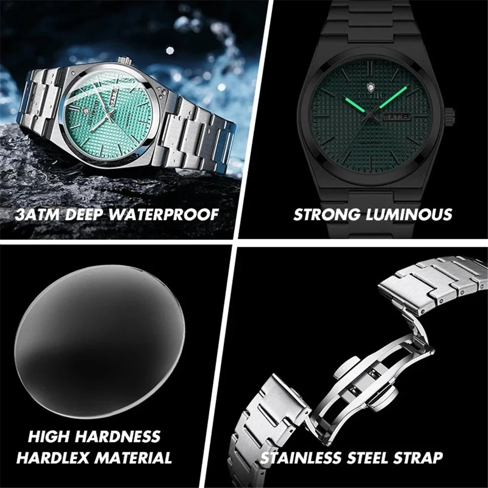 New Digital Luminous Waterproof Mens Watches For Man Luxury Designer Fashion Quartz Wristwatches Automatic Watch Men Clock Gifts