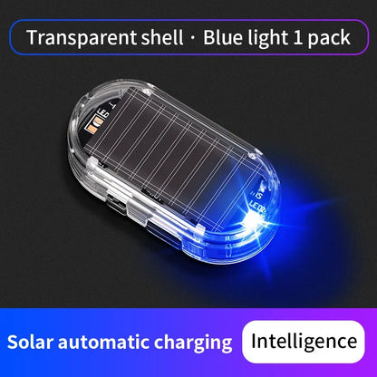 Solar Powered Car Warning Flashing Light | Interior LED Decorative Light