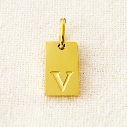 SUNIBI Alphabet Charm Pendant for Necklaces Stainless Steel Jewelry DIY Engraved Lettering Accessories Women's Fashion Jewelry