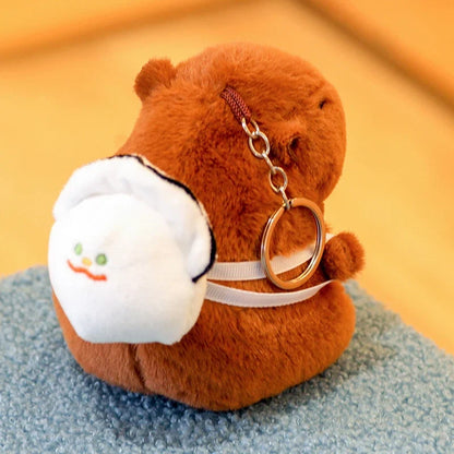 Capybara Plush Keychain | Cartoon Bag Pendant and Car Keyring