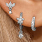 Gold Hoop and Stud Earrings Set | 3-Piece Stainless Steel Jewelry Collection