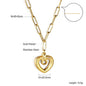 ASONSTEEL Heart Pendant Necklace | Romantic Gold Stainless Steel Choker for Women