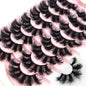 5-8 Pairs Natural Russian Striped Mink Lashes | 3D Volume Wavy False Eyelash Extensions