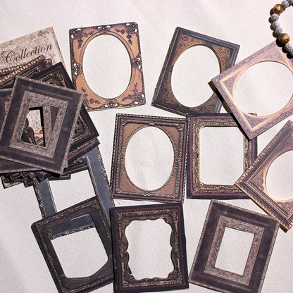 Vintage Frame Scrapbook Paper Set | 30pcs Junk Journal DIY Collage Material