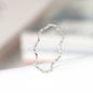 1mm Thin Stainless Steel Wave Design Ring Wedding Band for Women Girl Size 5-10