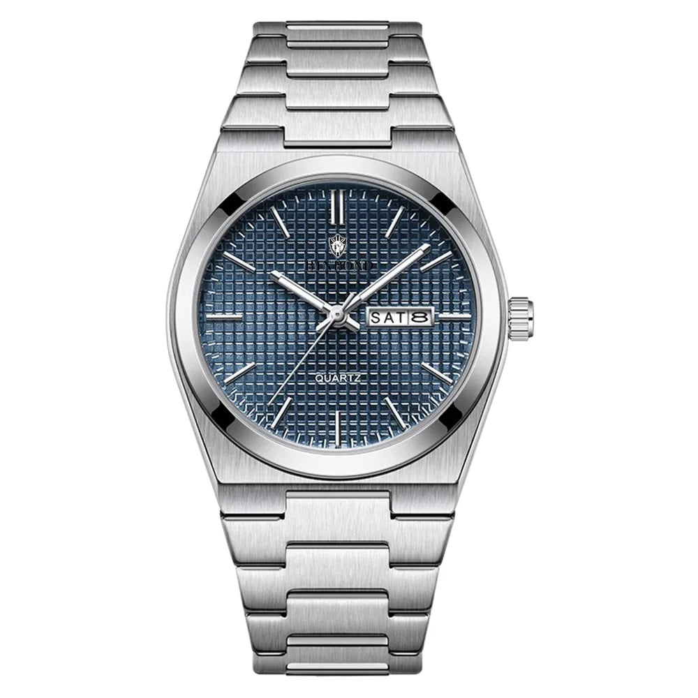 Fashion Quartz Wristwatches New Brand Simple Style Sky Blue Luxury Watch Man Automatic Watches For Men Clock Mens Gifts Reloj