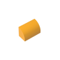 Gobricks GDS-M063 Curved Brick 1 x 2 x 1 No Studs | Compatible Building Block
