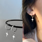 Ventfille 925 Sterling Silver Star Drop Earrings for Women | Simple Tassel Chain Office Jewelry