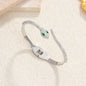 Classic stainless steel zircon enamel women's bracelet, high quality waterproof metal bracelet, wedding party jewelry