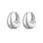 Vintage Round Stainless Steel Hoop Earrings For Women Gold Plated Earring 2023 Trending Statement Ear Jewelry Christmas Gift