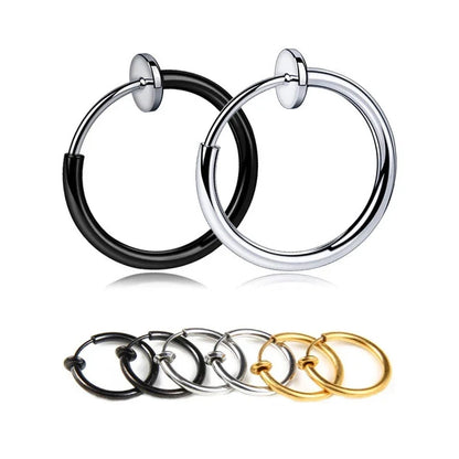 1 Pair Punk Clip On Earrings | No Hole Ear Cuff for Men and Women