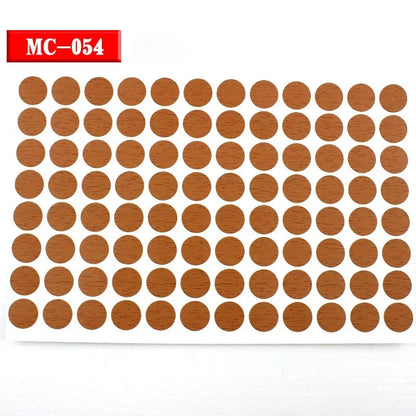 96Pcs 15mm Wood Furniture Screw Cap Covers | Self-Adhesive Hole Stickers for Desk Cabinets