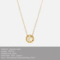 SUNIBI Stainless Steel Birthstone Necklace for Woman Gold Color Bride Designer Pendant Necklaces Birthday Gift Jewelry Wholesale