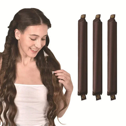 Heatless Hair Curler Set | Satin Flexi Rods for Overnight Curls