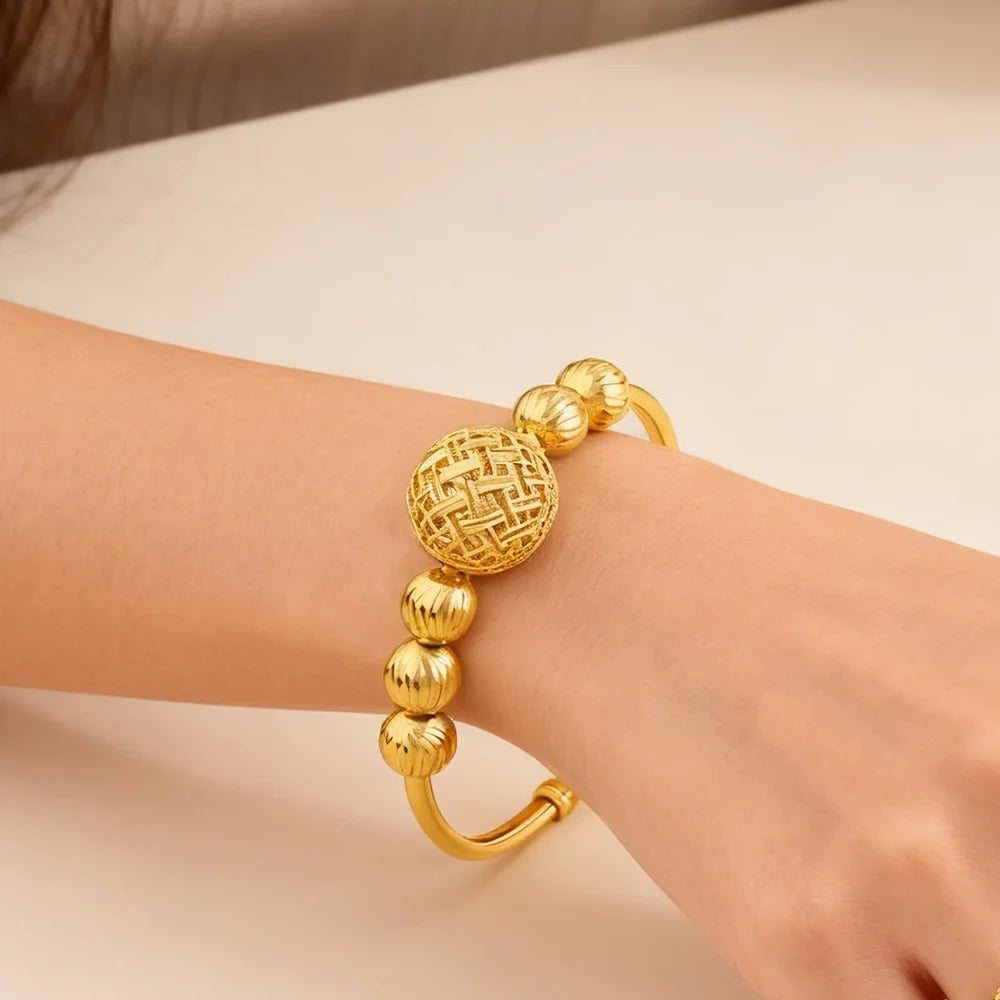 New Gold Plated 2026 Stainless Steel Chain Bracelet and Ring ethiopian hawaiian jewelry bangles for women free shipping Gift